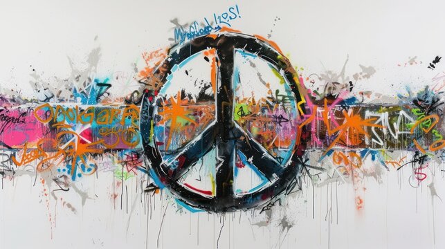 Peace Sign in Graffiti Style