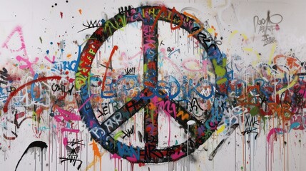 Peace Sign in Graffiti Style