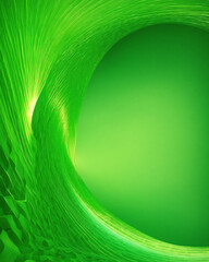 green mathematical abstract wave inside  a long frame