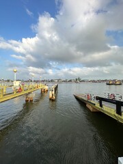 Fototapeta premium boat on the river