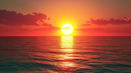 Sunrise over the Sea Horizon