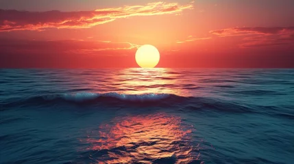Fototapeten Sunrise over the Sea Horizon © Left
