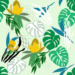 Decorative composition solution. Vector. Seamless pattern. - 745131976