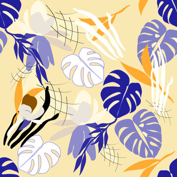Decorative composition solution. Vector. Seamless pattern.