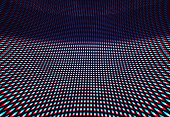 Curved chromatic aberration grid texture backdrop