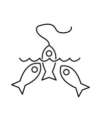 fishing icon, vector best line icon.