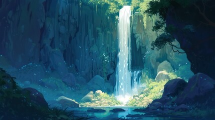 Scenic Waterfall Landscape