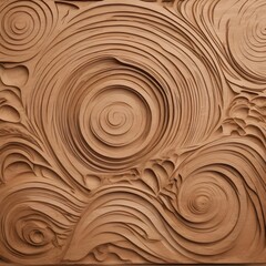 Fototapeta na wymiar Wood carving layers, abstract woodcut layer art background