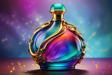 beautiful colorful magic bottles