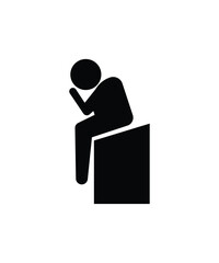 sad man icon, vector best flat icon.