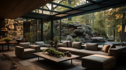 Fototapeta premium Indoor-Outdoor Living Space