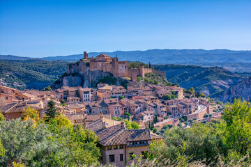 Fototapeta premium View from Alquezar one of the most beautiful towns of the country at Huesca province, Aragon, Spain.