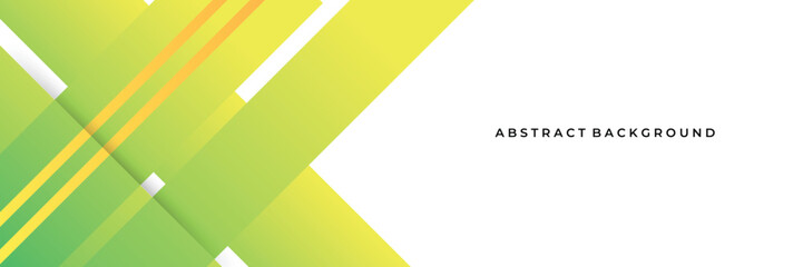 Vector green and yellow shape abstract background banner design