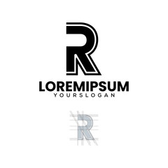 letter R creative icon logo design