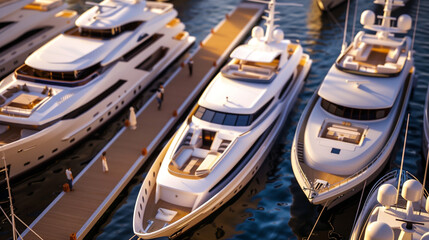 Fototapeta na wymiar Luxury yachts. 