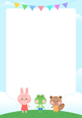 어린이집 유치원 알림장 가정통신문 배경 삽화