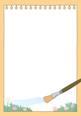 어린이집 유치원 알림장 가정통신문 배경 삽화