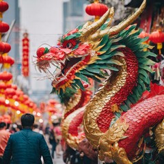 Celebración del año nuevo chino: Año del dragón