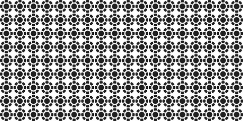 Abstract black and white vector geometric seamless pattern