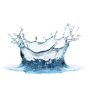 Water liquid splash isolated on white background includes clipping path, transparent background