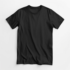 mockup of a plain classic style black t-shirt , generative AI