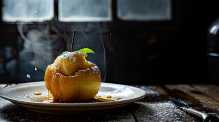 Elegantes Dessert mit Apfel