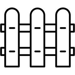 fence black outline icon, use for modern concept, app, and web development.