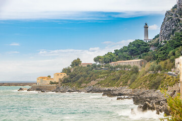 Capo cefalu lighthouse in Sicily - 745147393