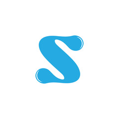 letter s oil water curves logo vector