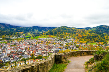 Old castle ruins Kastelburg near Waldkirch in the Black Forest.