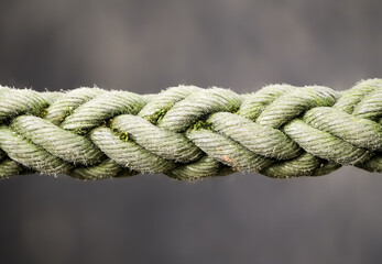 Thick braided rope close-up.
