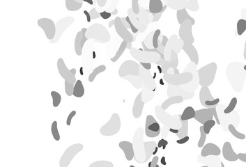 Light Silver, Gray vector pattern with chaotic shapes.