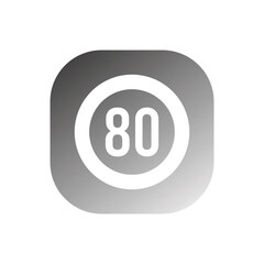 speed limit sign icon vector