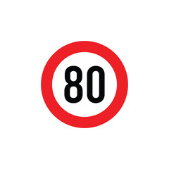 speed limit sign icon vector