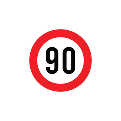 speed limit sign icon vector