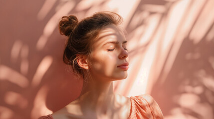 portrait of a Young Woman in a Moment of Tranquility