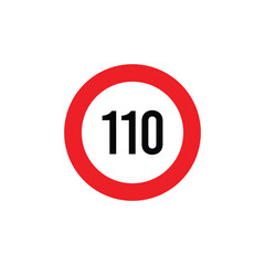 speed limit sign icon vector