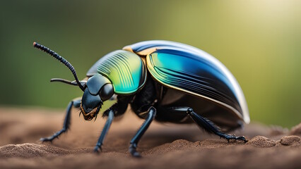 Photo of Scarab Beetle Generative AI.