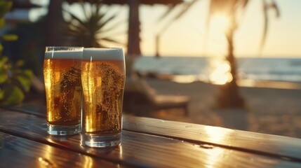 Sunset Beers on a Tropical Beach - 745152753