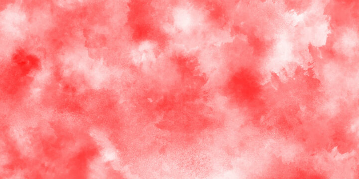 Beautiful abstract color red smoke texture background on white surface. Grunge textured banner with free copy space. Modern Red Pink Watercolor Grunge shades background with beautiful natural clouds.