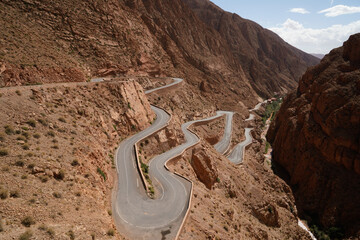 Strada a curve in Marocco