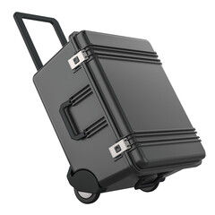 Portable Tool Box with Wheels. 3D rendering isolated on transparent background