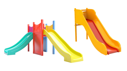 playground slide on a transparent background