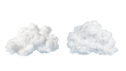 white cloud on a transparent background