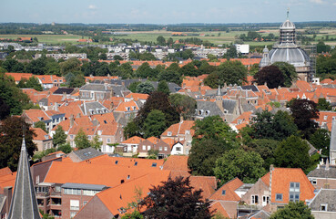 Fototapeta na wymiar Historical monuments in the cty of Middelburg