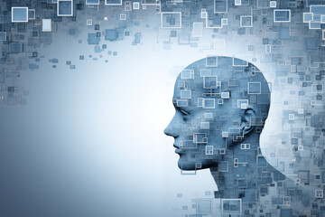 Obraz premium AI Robot and Futuristic Background image