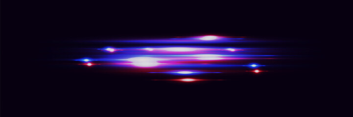 Red and blue light effects. Speeds of lines and light paths.