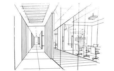 office space ,Drawing exterior and interior architectural lines. , Graphic assembly in architecture and interior design work. ,Sketch ideas for interior or exterior designs.