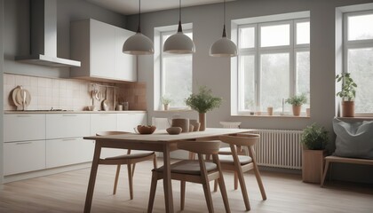 Modern Scandinavian Kitchen and Dining Room Design