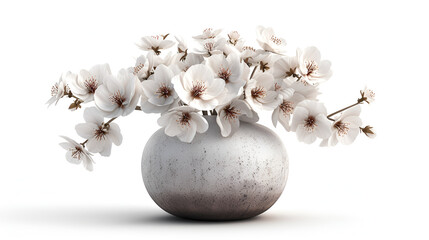 vase with beautiful white flowers, generative ai